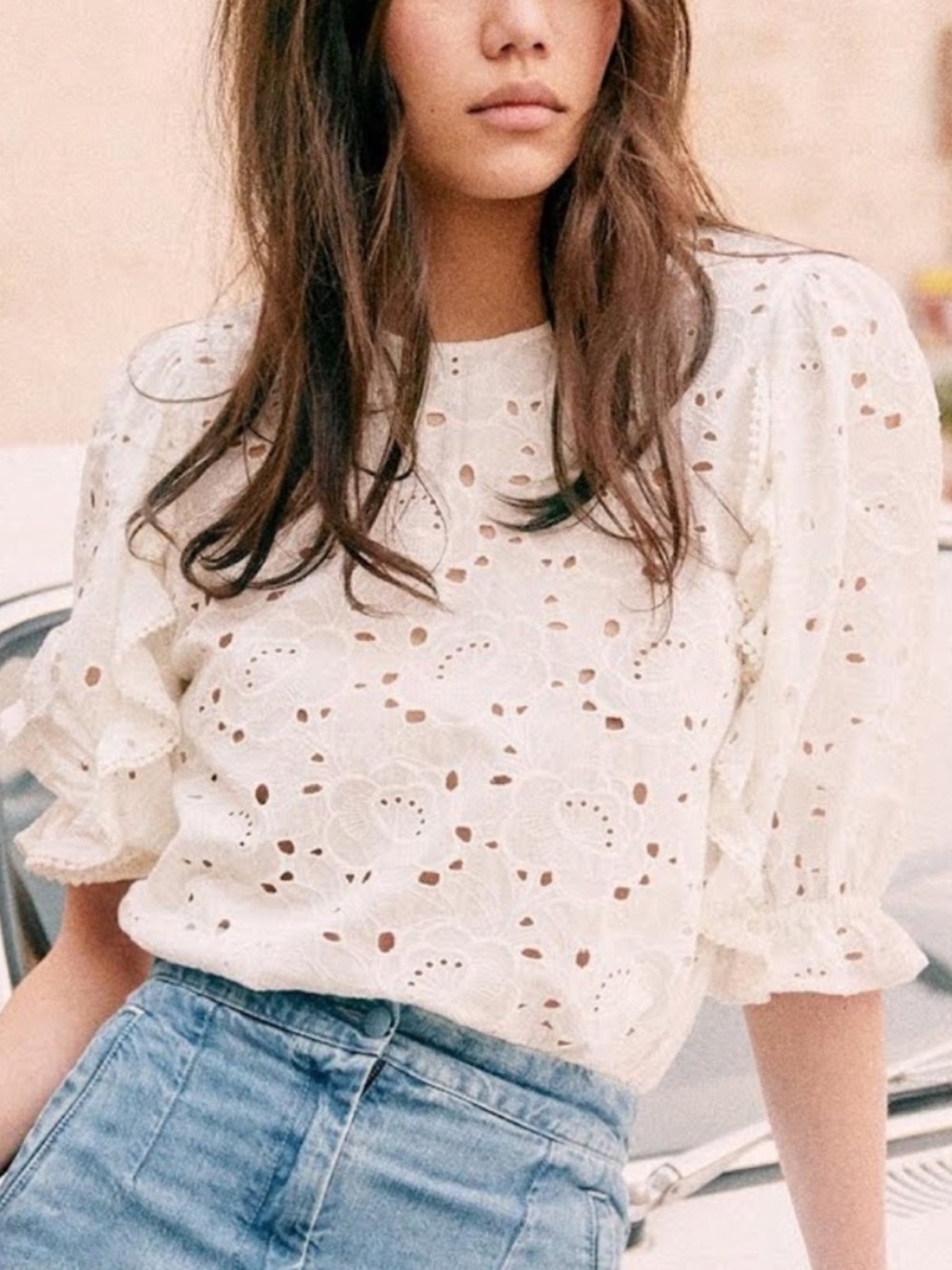 SEZANE Yaelle Blouse Size 42 Size 10 NWT - Picture 5 of 14